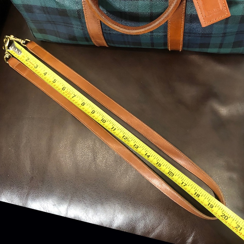 RALPH LAUREN Black Watch Plaid Boston Weekend Travel Duffle Doctors Bag 40cm - Picture 10 of 17